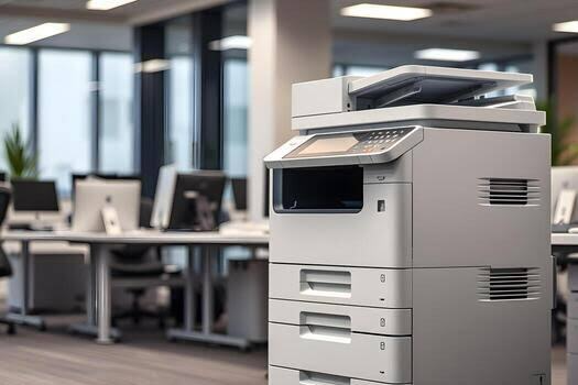 A multifunction copier in an open-plan office
