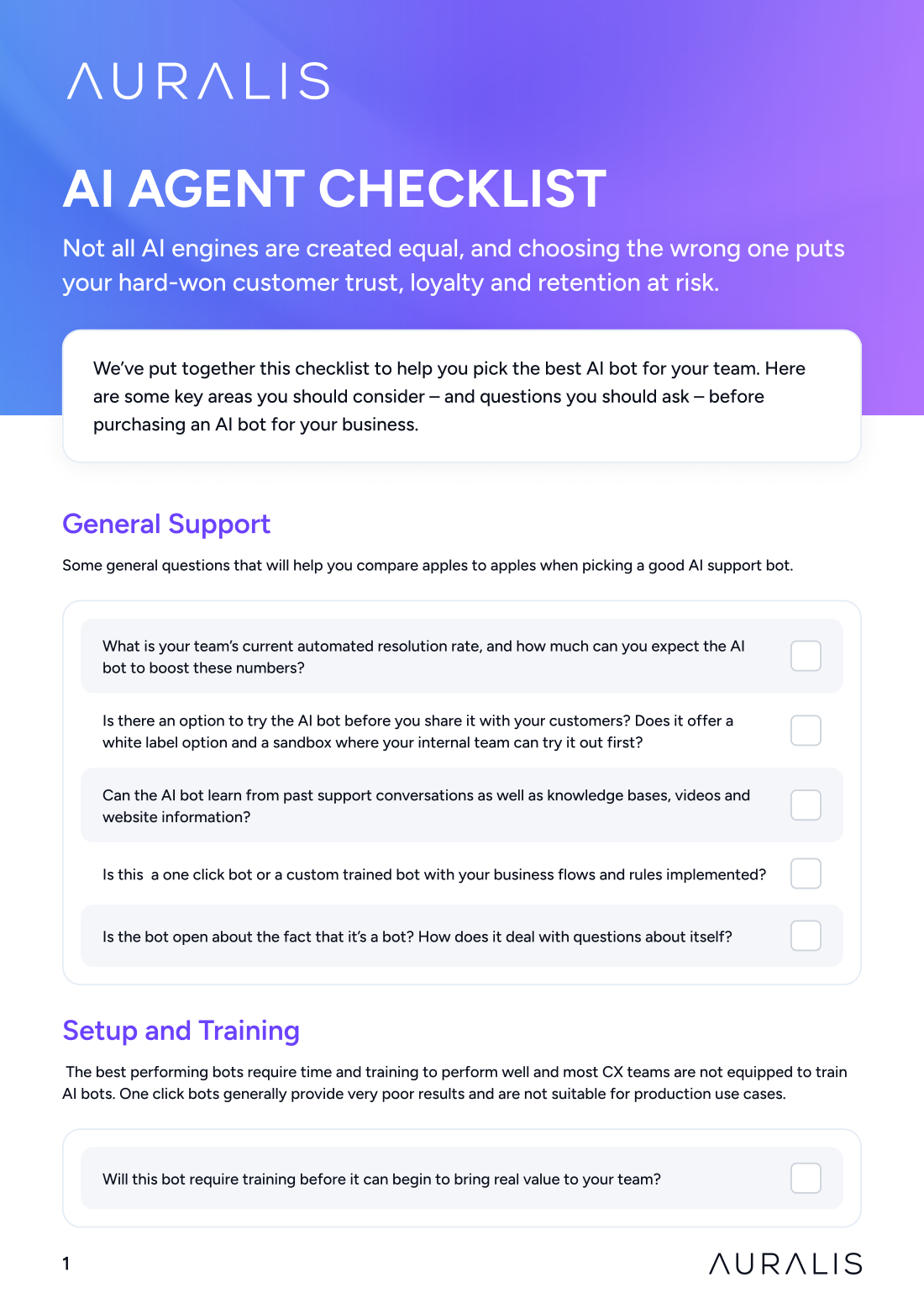 The AI Agent Checklist cover